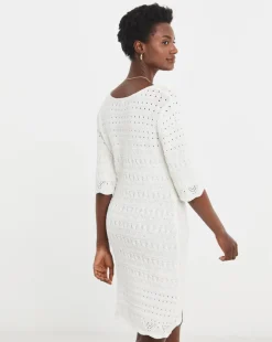 WHITE CROCHET DRESS