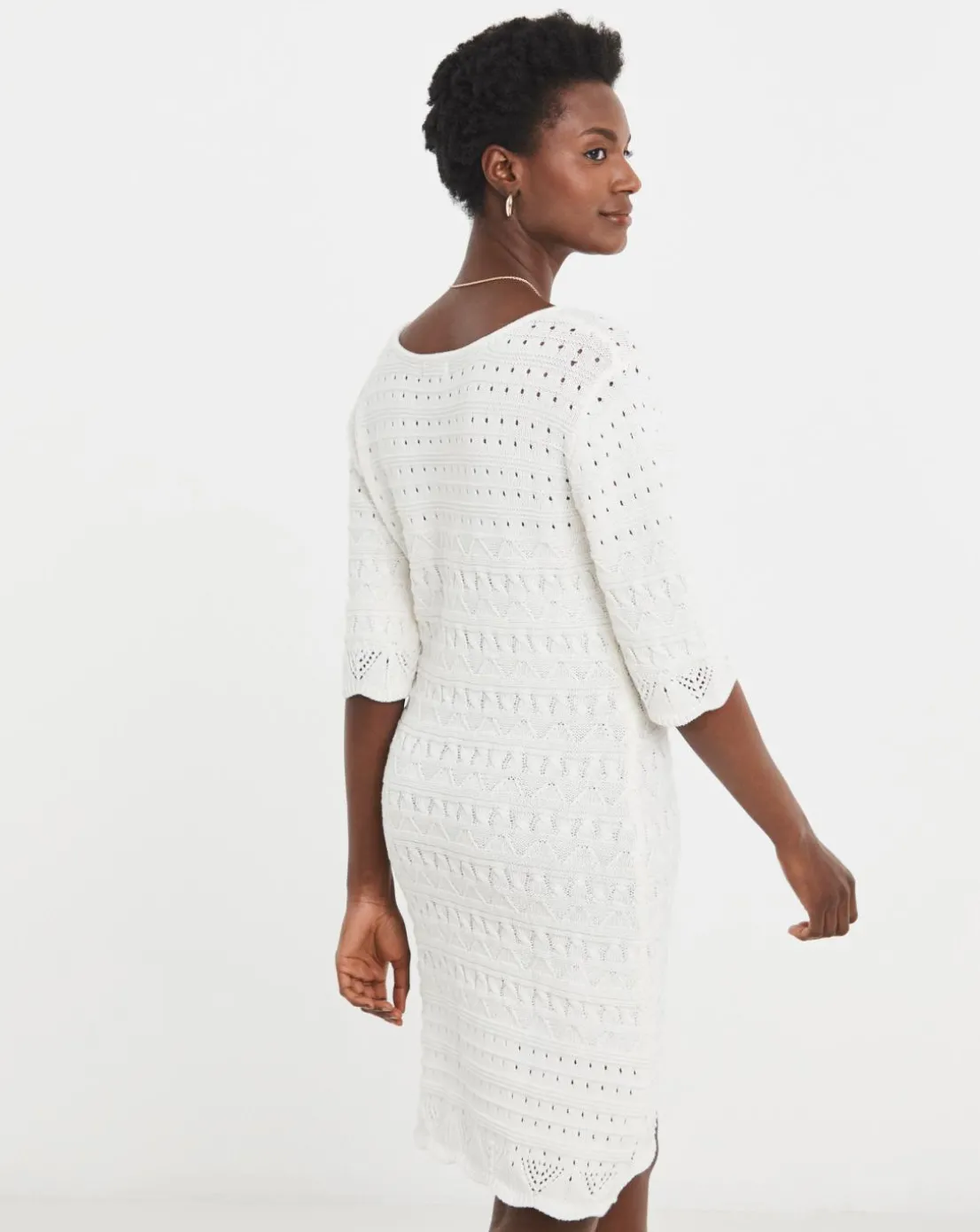 WHITE CROCHET DRESS