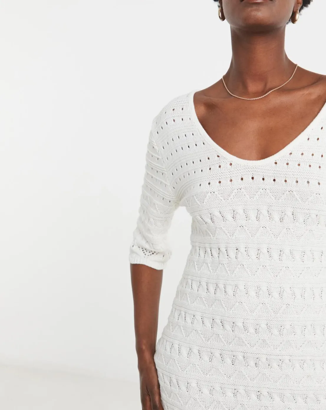 WHITE CROCHET DRESS