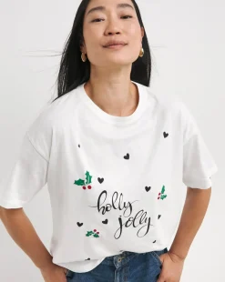 White Holly Jolly Christmas T-Shirt