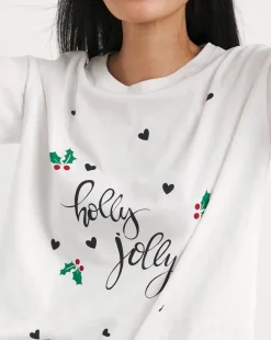 White Holly Jolly Christmas T-Shirt
