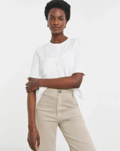 White Short Sleeve Cardigan