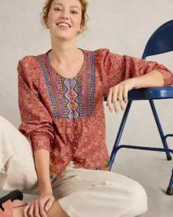 White Stuff Abigail Embroidered Top