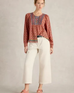 White Stuff Abigail Embroidered Top