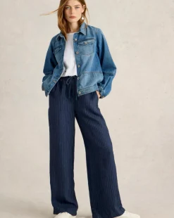 White Stuff Belle Linen Wide Leg Trouser