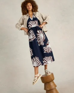 White Stuff Clove Linen Blend Dress