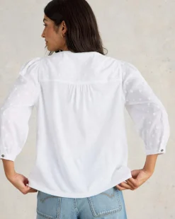 White Stuff Elise Dobby Mix Top