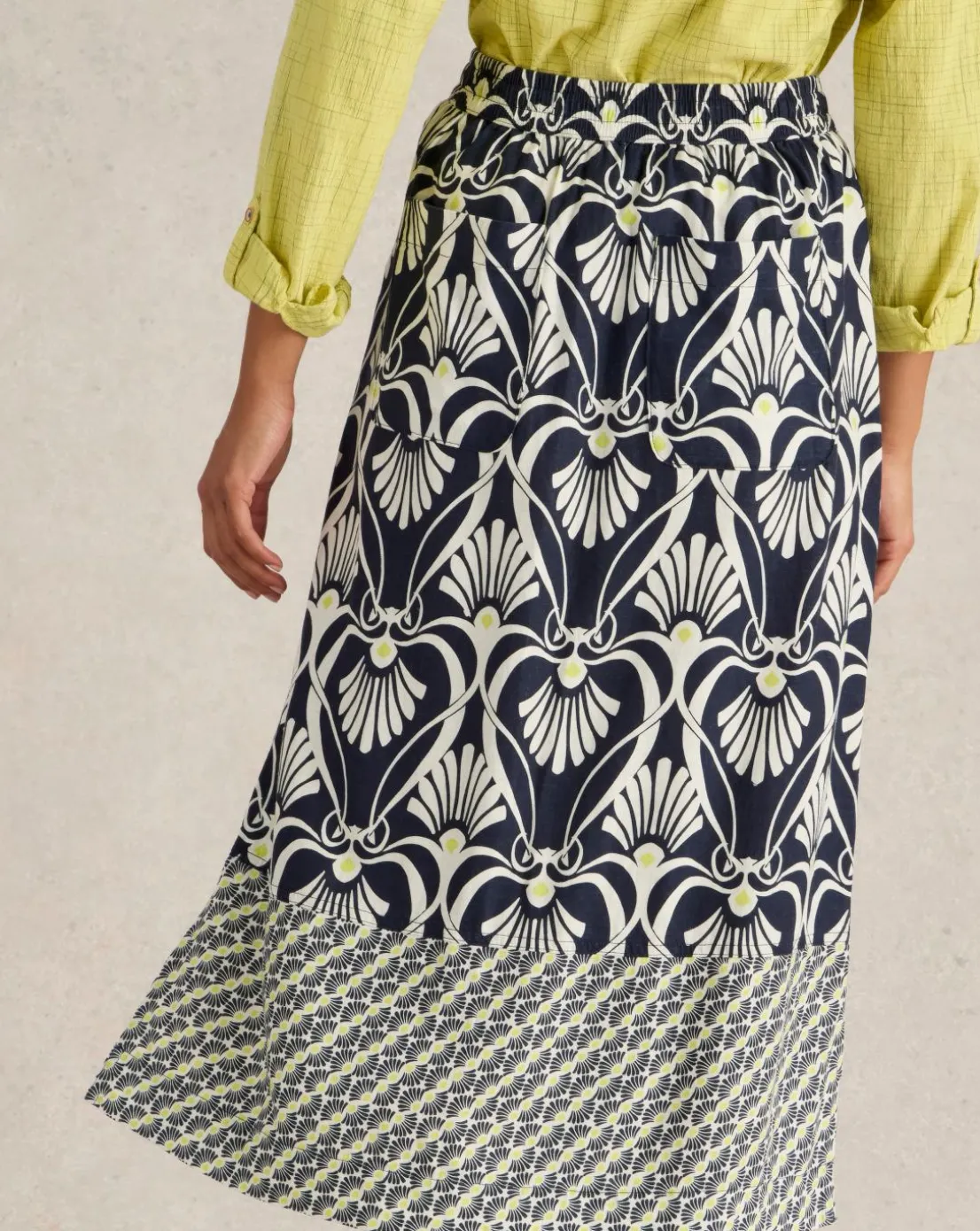 White Stuff Elle Linen Blend Skirt