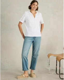 White Stuff Ellie Broderie Top