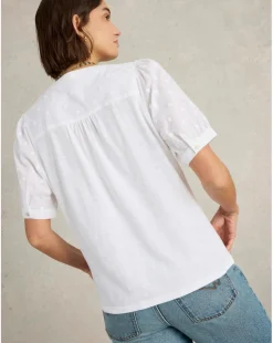 White Stuff Ellie Broderie Top