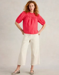 White Stuff Lexi Cotton Broderie Top