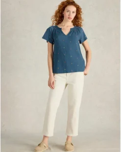 White Stuff Luella Embroidered Top