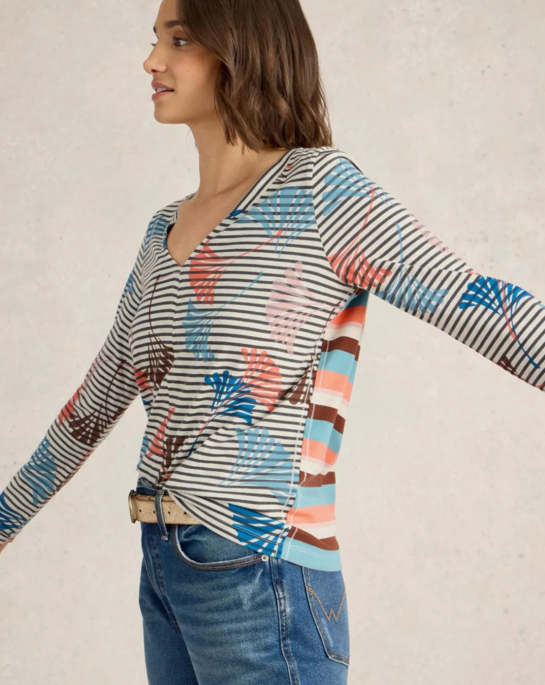 White Stuff Nelly Long Sleeve Tee