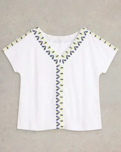 White Stuff Neva Embroidered Top