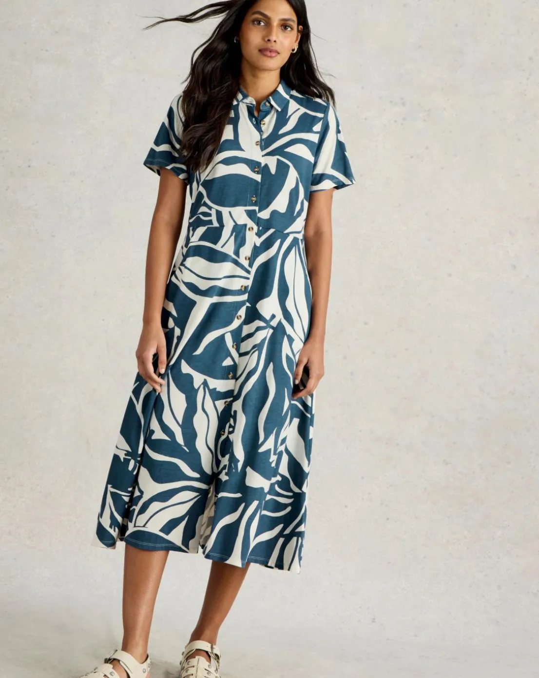 White Stuff Rua Jersey Shirt Dress