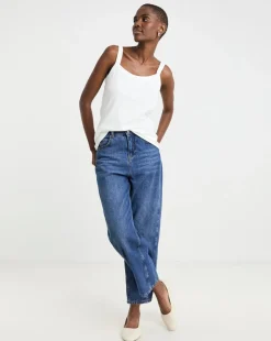 White Thick Strap Cami Vest