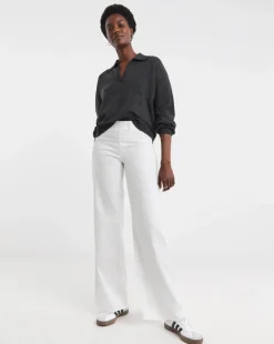 White Wide Leg Jeggings