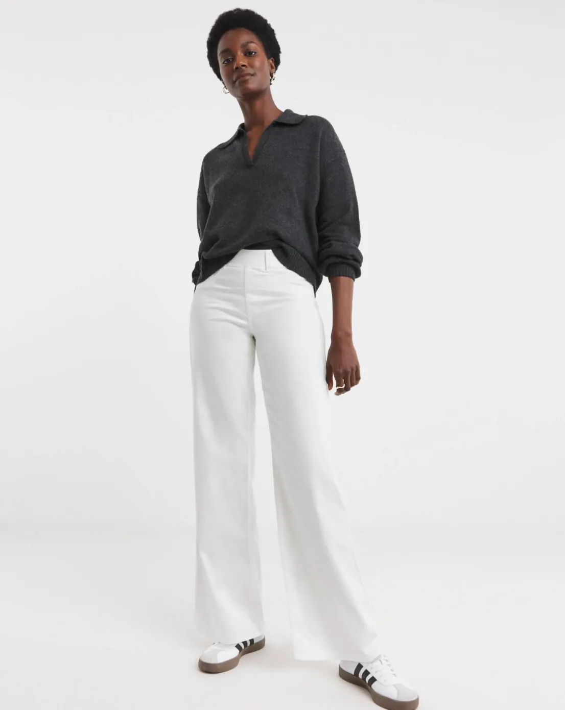 White Wide Leg Jeggings