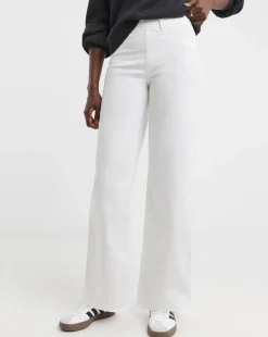 White Wide Leg Jeggings