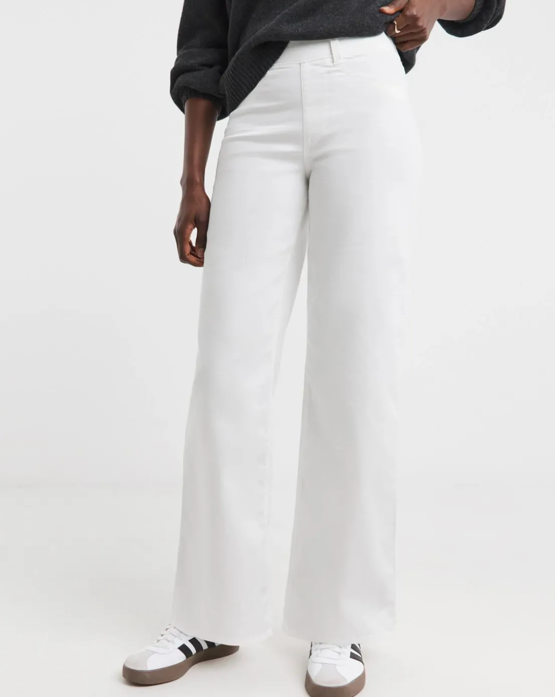 White Wide Leg Jeggings