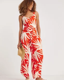 Wide Leg Strappy Jumpsuit