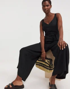 Wide Leg Strappy Jumpsuit