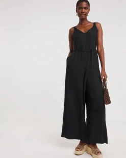 Wide Leg Strappy Jumpsuit