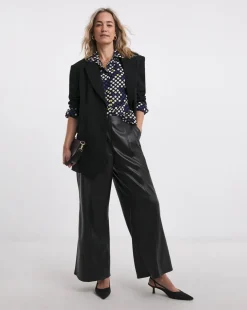 Womens Dipped Back Shirt - Spot Print