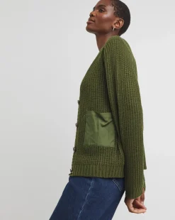 Woven Pocket Cardigan
