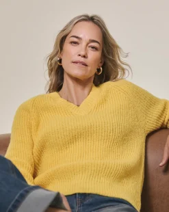 Yellow Open Stitch Jumper