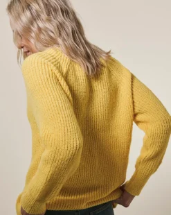 Yellow Open Stitch Jumper