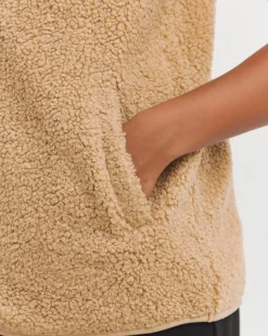 Zip Front Borg Gilet