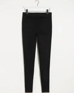 Amber Black Pull On Skinny Jeggings