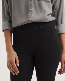 Amber Black Pull On Skinny Jeggings