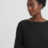 Angel Sleeve Bubble Hem Textured Top