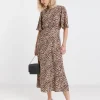 Angel Sleeve Tea Dress