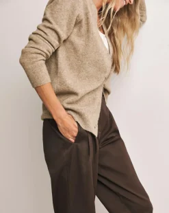 Anthology Chocolate Stretch Cotton Tapered Trouser