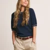 Anthology Contrast Trim Short Sleeve Jumper