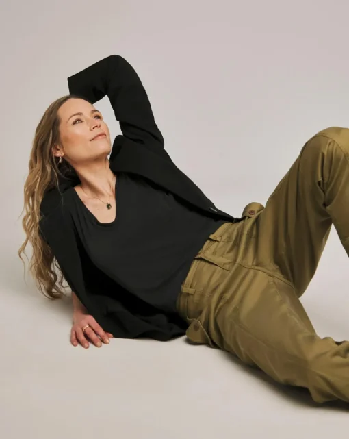 Anthology Khaki Cargo Lyocell Trousers