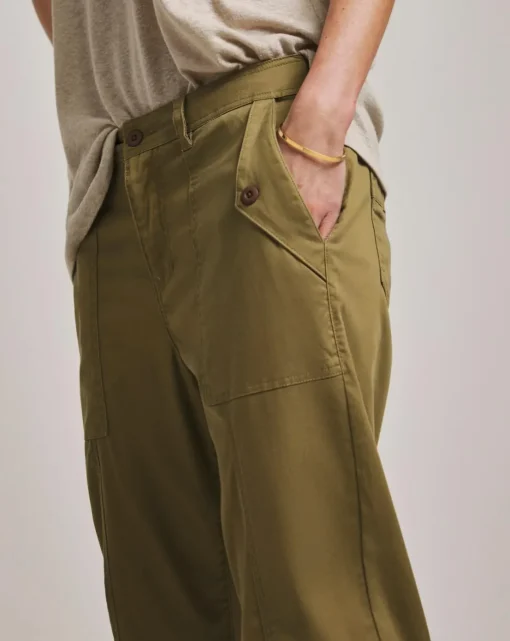 Anthology Khaki Cargo Lyocell Trousers