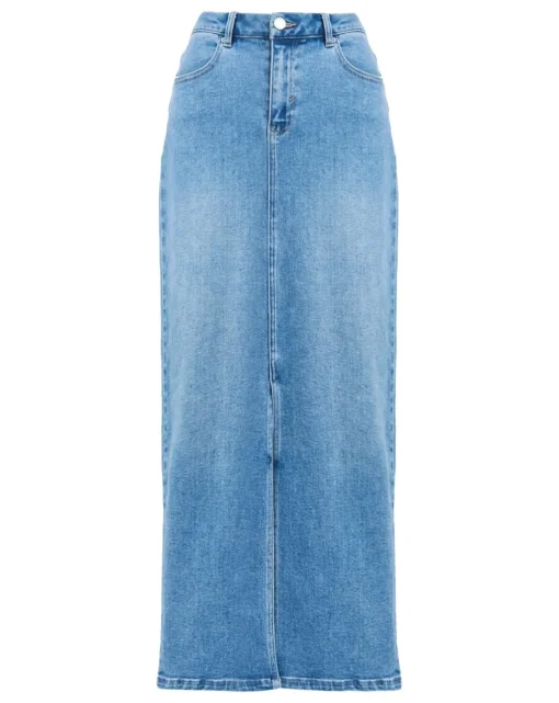 Anthology Light Blue Denim Maxi Skirt