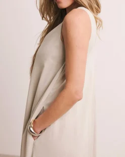 Anthology Linen Mix Pleat Dress