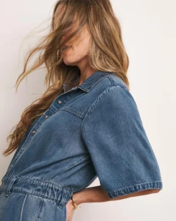 Anthology Mid Blue Lyocell Denim Jumpsuit