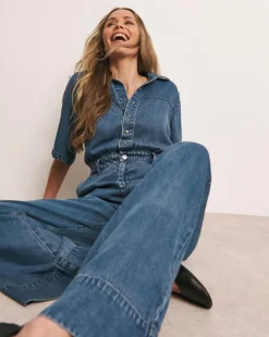 Anthology Mid Blue Lyocell Denim Jumpsuit