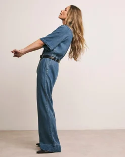 Anthology Mid Blue Lyocell Denim Jumpsuit