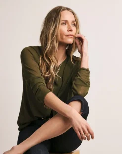 Anthology Olive Sheer Cardigan