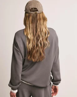 Anthology Pewter Satin Stripe Sweatshirt