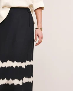 Anthology Printed Linen Wrap Skirt