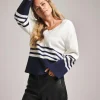 Anthology Stripe V Neck Jumper