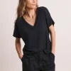 Anthology V-Neck Linen Mix T-Shirt